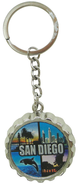 San Diego Bottle Cap Opener with Photo Collage Feature