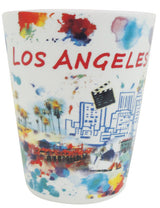 Los Angeles Ceramic Shot Red: Watercolor Artisan Serving Piece