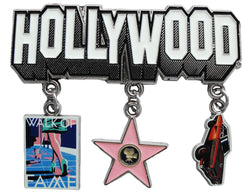Hollywood 3-Dangle Magnet Colorful/Star/Car