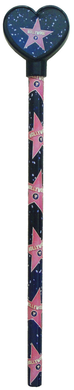 Hollywood Black Star Topper Pencil