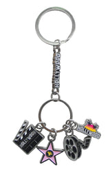 Hollywood 4-Dangle Keychain Palms/Movie/Star/Cinema