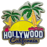 Hollywood CA Sun Pewter Magnet