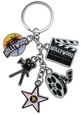 Hollywood 5-Dangle Keychain Cinema/Mobie/Star/Camera/Colorful