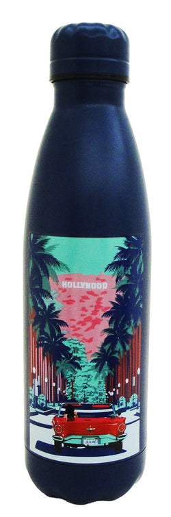 Hollywood Colorful Skyline Steel Water Bottle