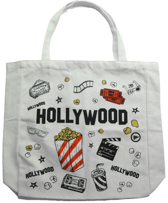 Hollywood Tote Bag Sketch with Popcorn