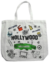 Hollywood Tote Bag Sketch with Hollywood Hill