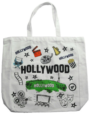 Hollywood Tote Bag Sketch with Hollywood Hill