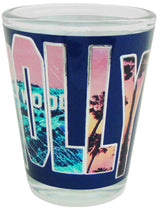 Hollywood Colorful Letters Foil Shotglass