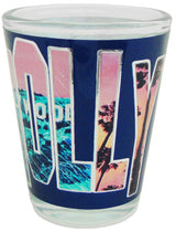 Hollywood Colorful Letters Foil Shotglass