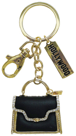 Hollywood Rhinestone Black Bag