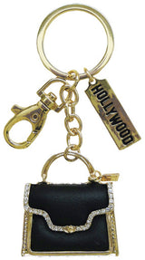 Hollywood Rhinestone Black Bag