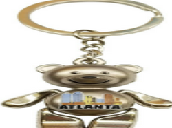 Atlanta Toy Bear Keyring Silver