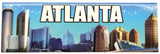 Atlanta Panoramic Photo Magnet - Blue Sky with White Details