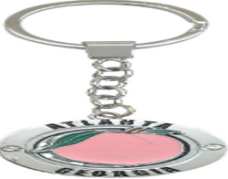 Atlanta Spinning Keyring Pink