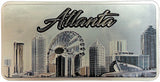 Atlanta Skyline Foil Magnet License Plate - Silver
