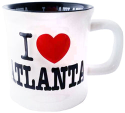 Atlanta Cup with White/Black Interior & Embossed Heart Design
