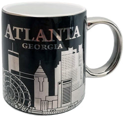 Atlanta Skyline 11oz Cup Black/Silver with White Inside