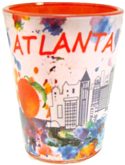 Atlanta Shotglass Watercolor