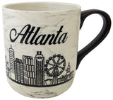 Atlanta 15oz Marble Cup with Black Handle