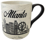 Atlanta 15oz Marble Cup with Black Handle