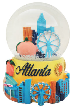 Handpainted Collage Atlanta Waterball 65mm Yellow
