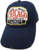 Vintage Chic Chicago Hat in Navy Blue Urban CH01