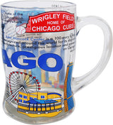 Chicago Beer Cup Clear with Collage Tulip Shape