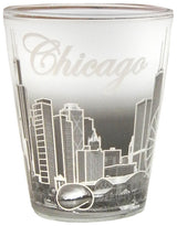 Chicago Skyline Shotglass with Silver Accent