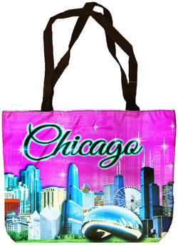 Chicago Pink Tote Bag