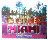 MIAMI FOIL MAGNET SOUTH BEACH - Pink 2.5 x 3