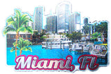 MIAMI FOIL MAGNET HARBOR - Compact 2.6 x 3