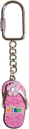 Palm Word Miami Pink Sandal Keyring