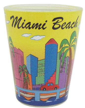 Florida Miami Yellow Shotglass