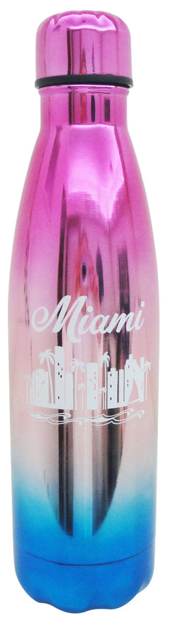 Florida Miami Pink and Blue Steel Waterbottle