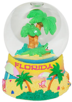 Florida 65mm Waterball with Palm and Alligator Design