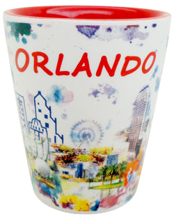 Orlando Skyline Watercolor Mini Ceramic Cup