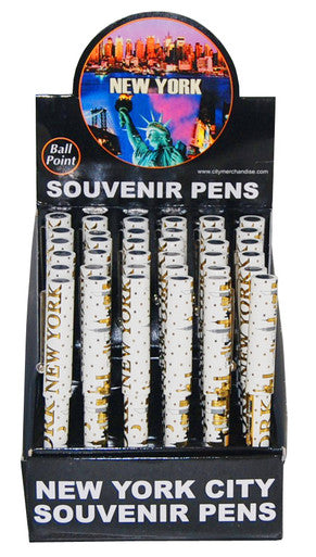 Night Skyline White Ballpoint Pen: Elegant Design for Writing Under the Stars