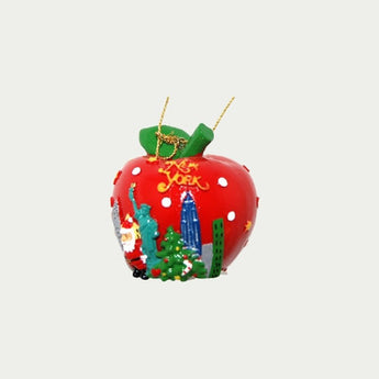 X-MAS Poly Ornament Apple with Skyline
