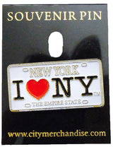 White Lapel Pin License Plate ILNY