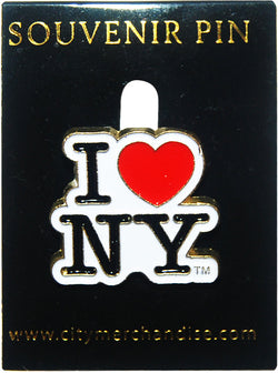 ILNY tm White Shaped Lapel Pin - 0.875 Classic Style