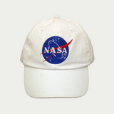 NASA Hat White Pigment Dyed with Meatball Emblem