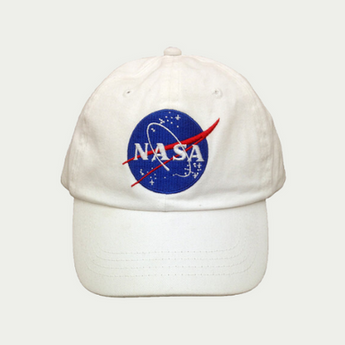 NASA Hat White Pigment Dyed with Meatball Emblem