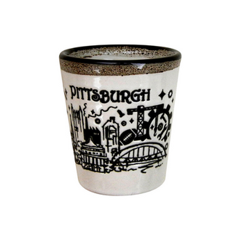 Pittsburgh Mini Ceramic Cup – Unique Drip Design