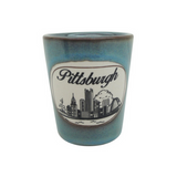 Pittsburgh Mini Ceramic Cup – Blue Wash Finish