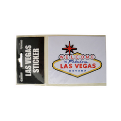 Photo shows a sticker of the famous Las Vegas sign
