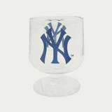 Yankees Blue NY Brandy Glass