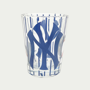 Yankees Clear Blue Striped Shotglass