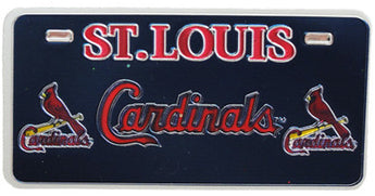 Cardinals Black Foil License Plate Magnet