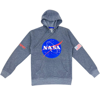 NASA Logos Patch Sweatshirt/Hoodie (Gray)