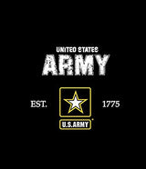 U.S. Army Official Army Logo Comfortable Long Sleeve Shirt #ArmyPride, Black, Small